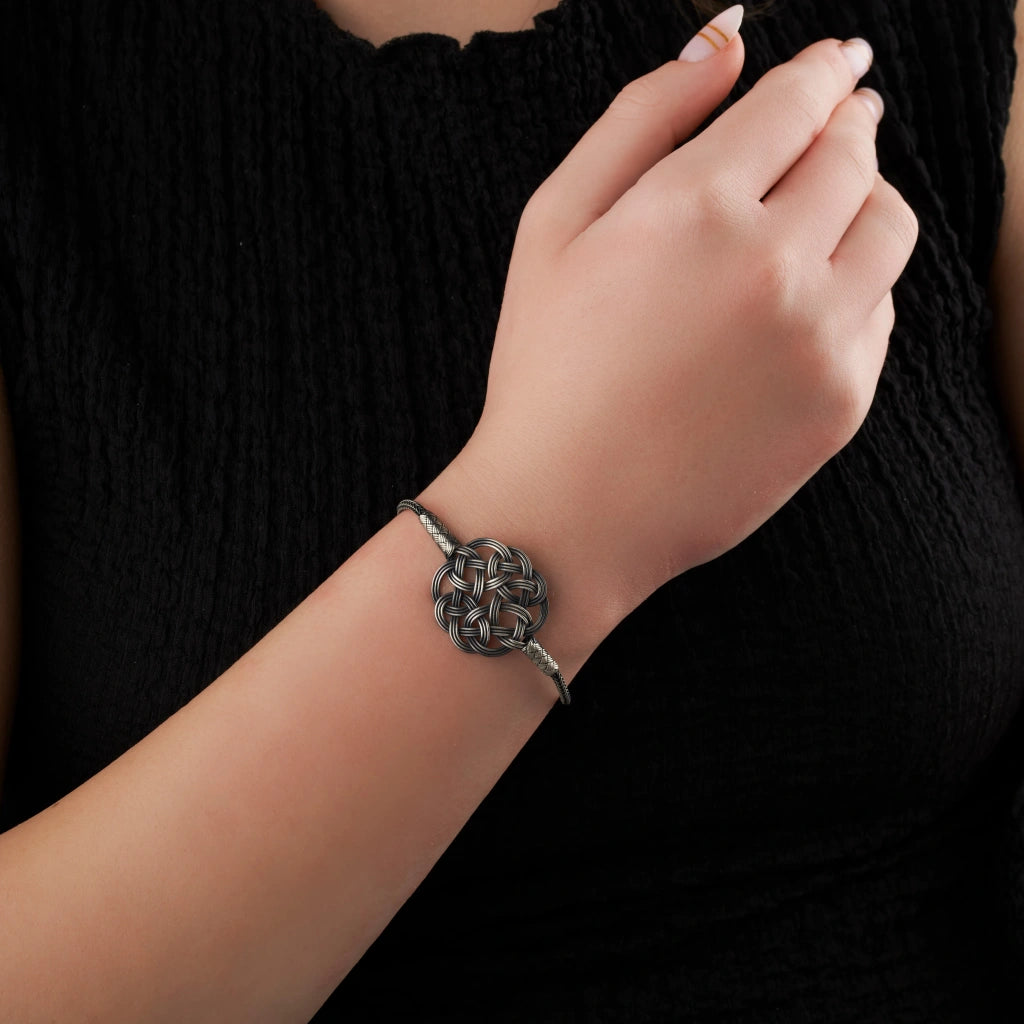 Handmade 999 silver woven bracelet