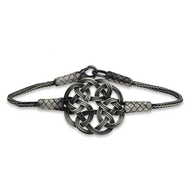 Handmade 999 silver woven bracelet