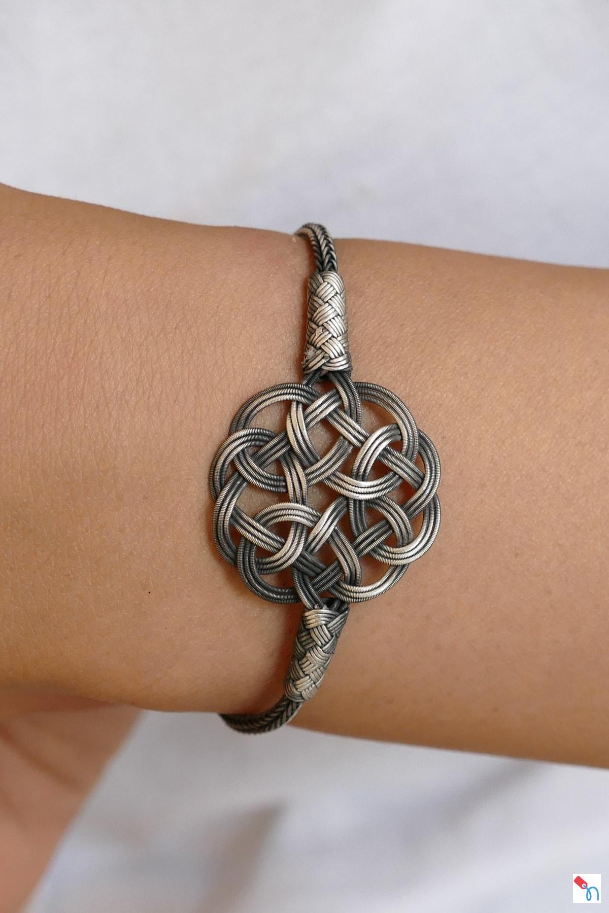 Handmade 999 silver woven bracelet