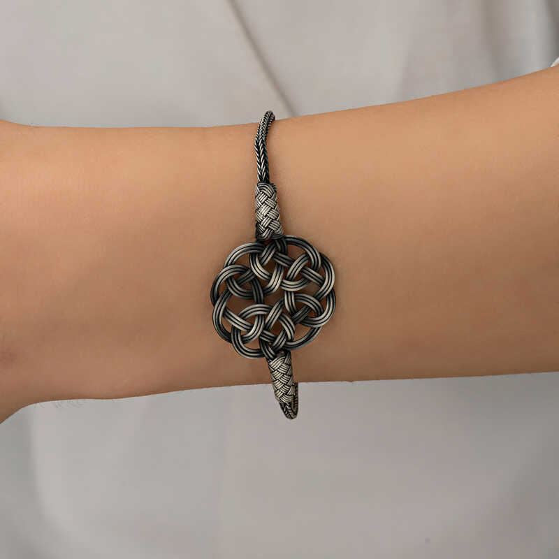 Handmade 999 silver woven bracelet