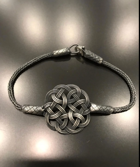 Handmade 999 silver woven bracelet