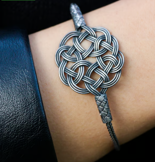 Handmade 999 silver woven bracelet