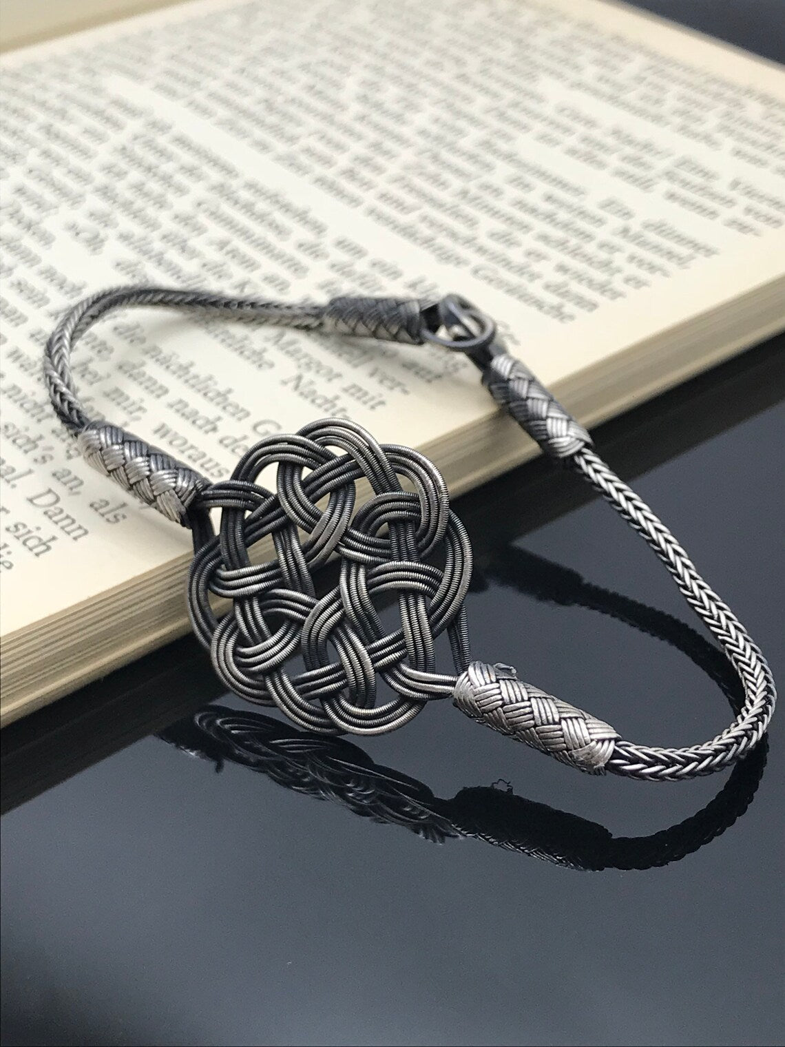 Handmade 999 silver woven bracelet