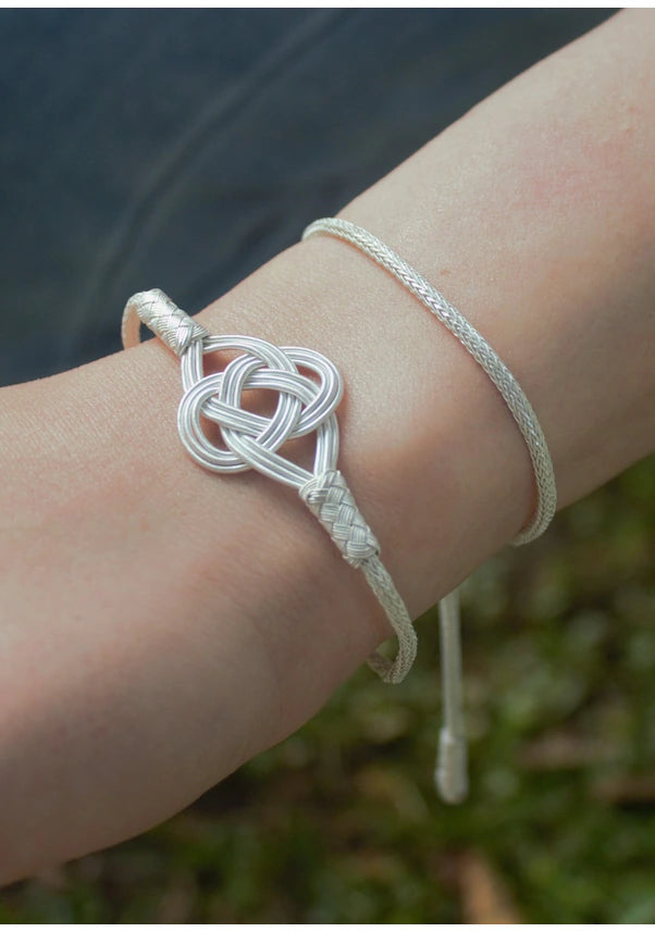 Handmade  Pure 999 Silver Braided Bracelet