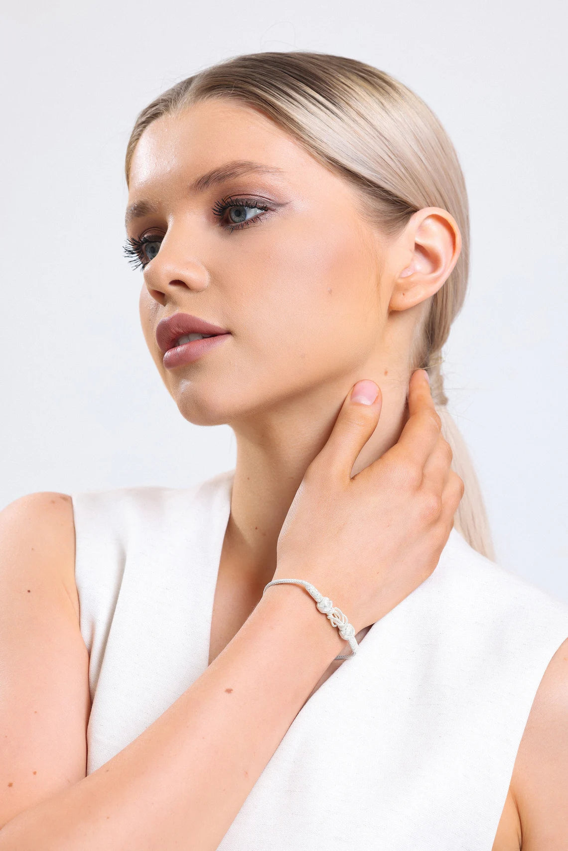 999 pure silver hand braided bracelet