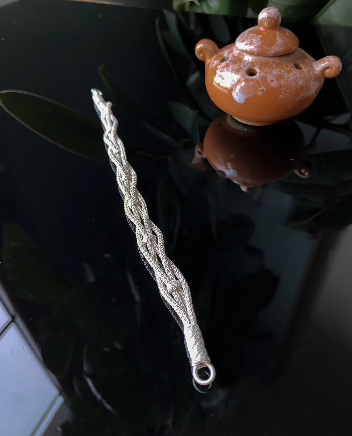 Handmade  999 pure silver bracelet.