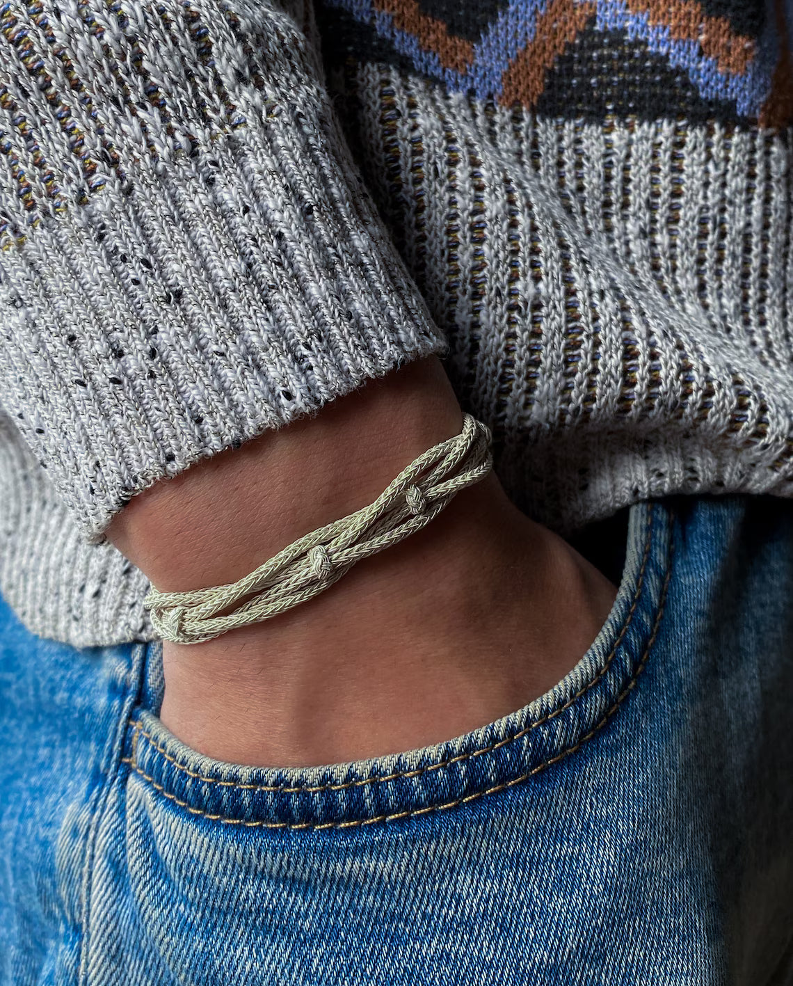 Handmade  999 pure silver bracelet.