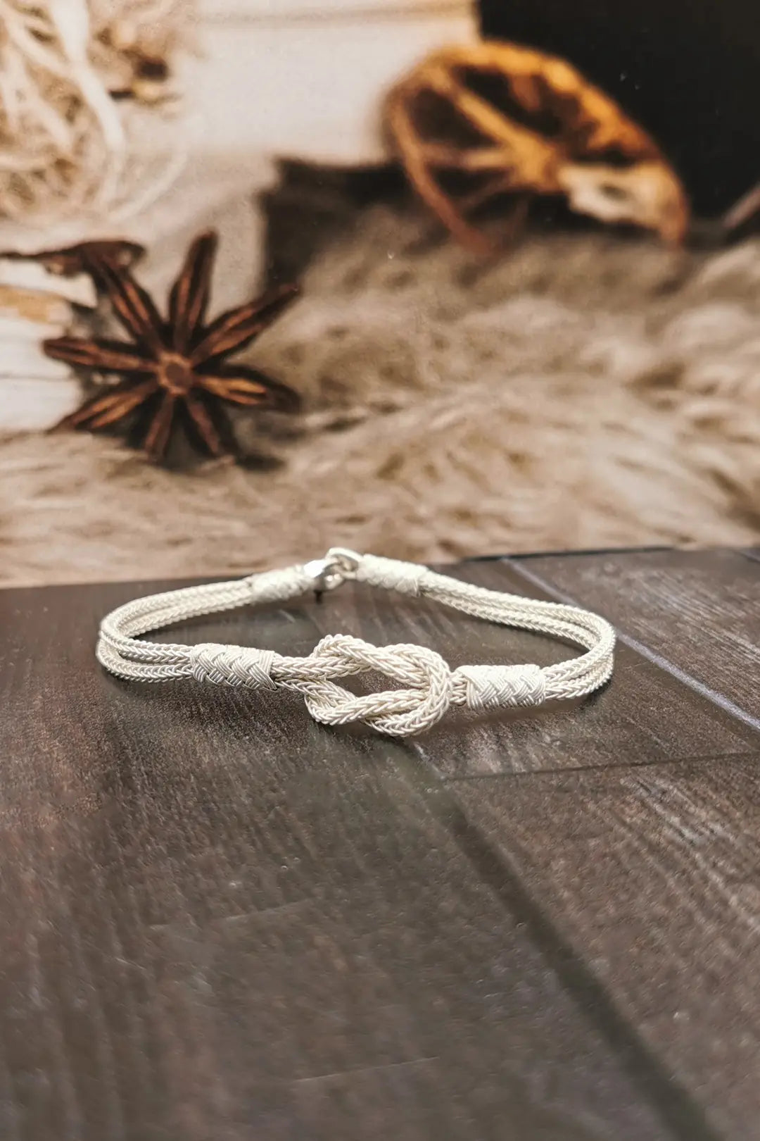Handmade Oxidized Pure Silver Braided Bracelet