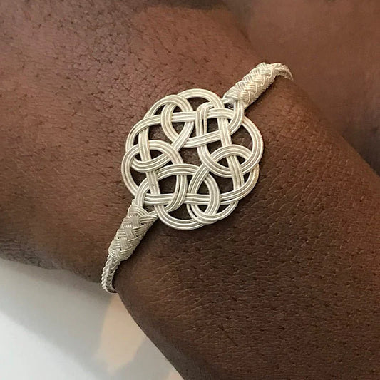 Hand braided Pure 999 Silver Bracelet