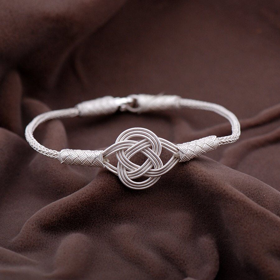 Handmade  Pure 999 Silver Braided Bracelet