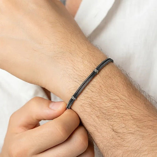 Pure 999 silver hand braided bracelet